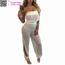 Judy Mesh Strapless Slit Jumpsuit L55331